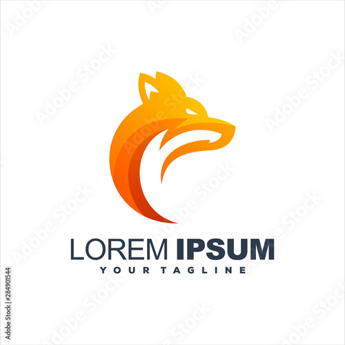 Free Download awesome fox gradient logo design - GFXLoad