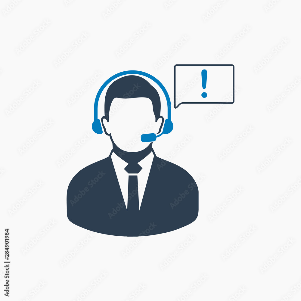 Customer help icon. Flat style vector EPS. Customer help icon. Flat style vector EPS.