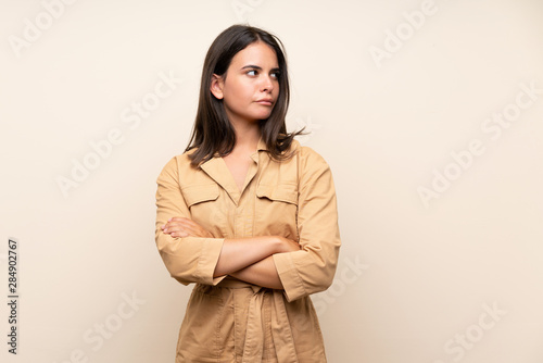 Young girl over isolated background portrait