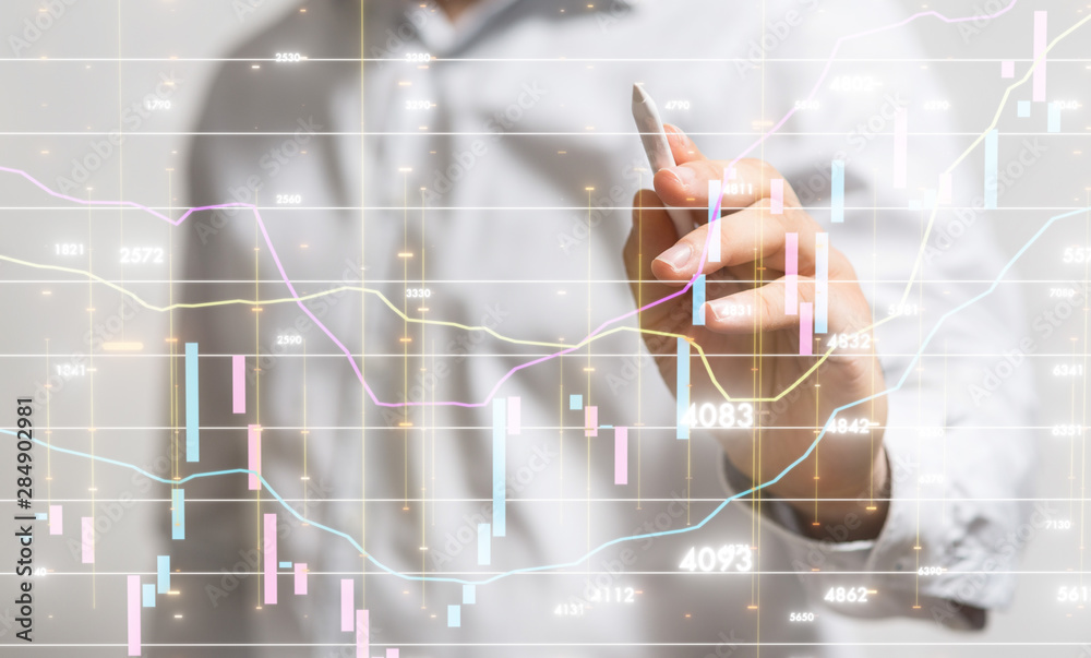 Business intelligence. Diagram - Graph Stock Trading, Investment dashboard Business intelligence. Diagram - Graph Stock Trading, Investment dashboard