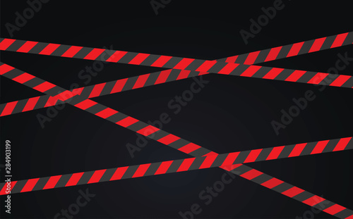 Red and grey tape. vector illustration