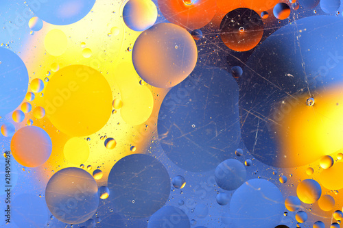 yellow circles on a blue background