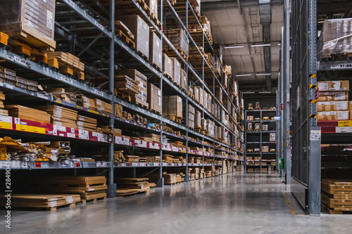  Warehouse aisle in an IKEA store