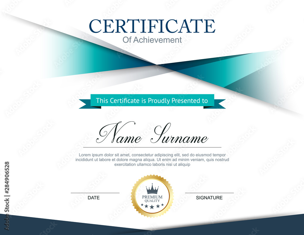 Obraz premium certificate of appreciation design template