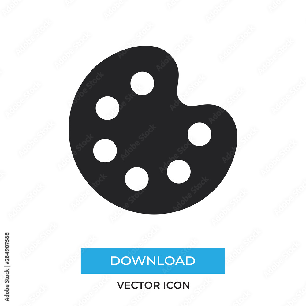 Paint palette vector icon, simple sign for web site and mobile app. Paint palette vector icon, simple sign for web site and mobile app.
