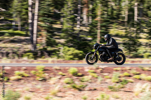 biker on the road