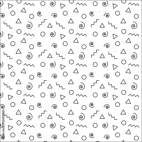 Geometric pattern seamless . texture, background vector. Form a triangle, a line, a circle.