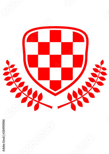 Kroatien Wappen Schild Flagge Fahne Logo Vektor Grafik
