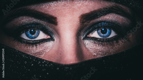 eyes of an eastern woman, macro