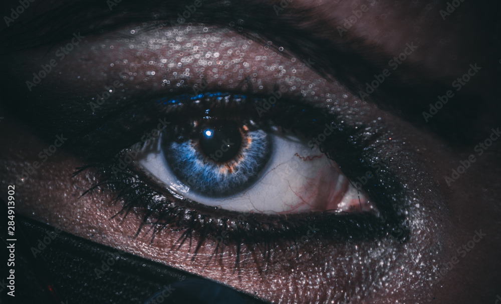 eyes of an eastern woman, macro eyes of an eastern woman, macro