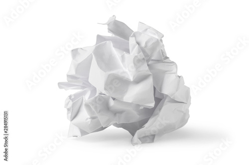 Crumpled white paper