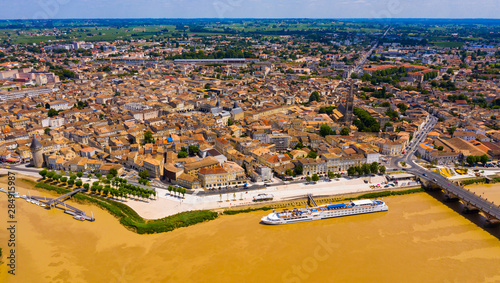 Aerial view of Libourne photo