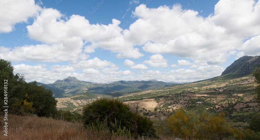 A panoramic view of Strait of Gibraltar from prerroman village of Lacipo in Casares, Cádiz A panoramic view of Strait of Gibraltar from prerroman village of Lacipo in Casares, Cádiz