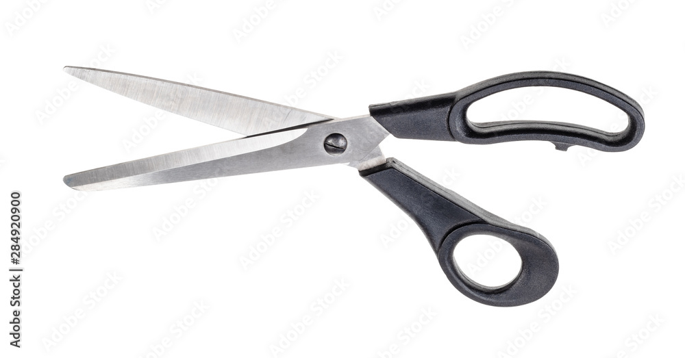 stationery scissors with black plastic handles stationery scissors with black plastic handles