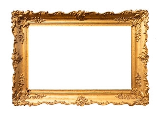 old wide ornamental baroque picture frame