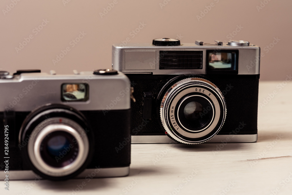 collection of old cameras