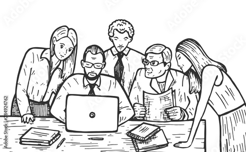 Team work, coworking and collaboration