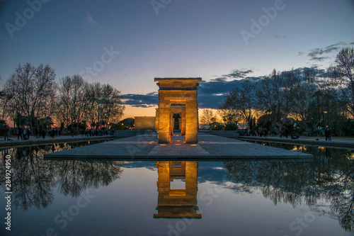 Sunset at the temple of Debod