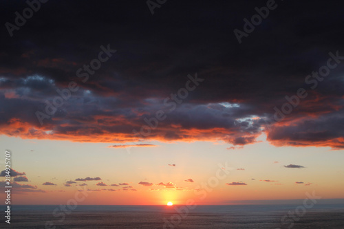 silhouette of alanya city at sunset