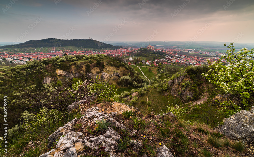Town of Mikulov, Czech Republic as Seen from Rocks of Back Quarry (Zadní lom)