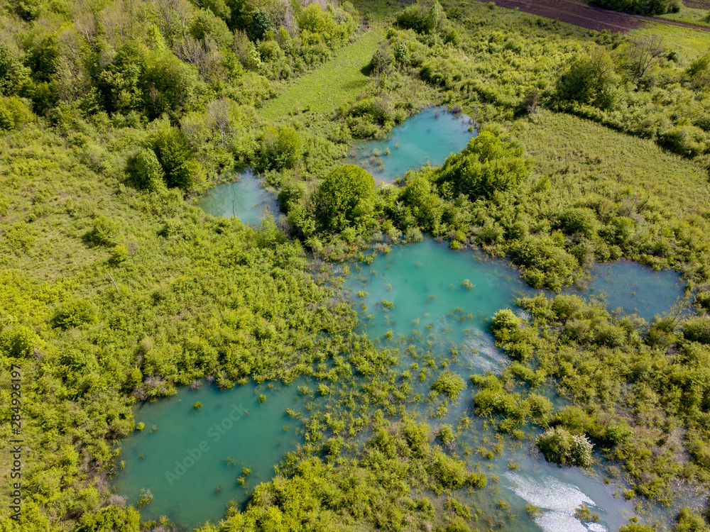 Sinjac Lake / Spring in Croatia close to town Plaški and Plitvice Lakes is One of the 15 deepest lakes in the world with 203 m of depth Sinjac Lake / Spring in Croatia close to town Plaški and Plitvice Lakes is One of the 15 deepest lakes in the world with 203 m of depth