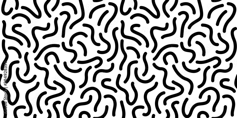 Seamless black and white geometric pattern. Hipster Memphis style.