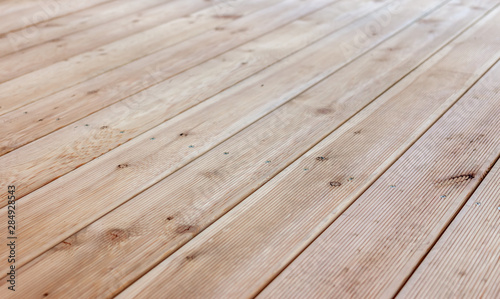 Photos wooden terrace made of Siberian larch background
