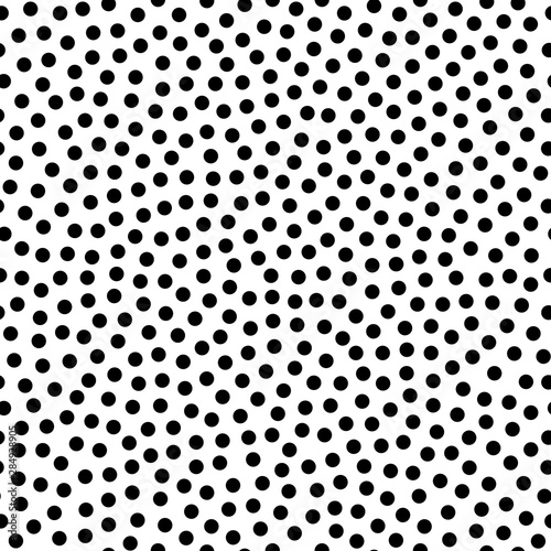 Seamless polka dot pattern. Fashion 80-90s. Hipster Memphis style.