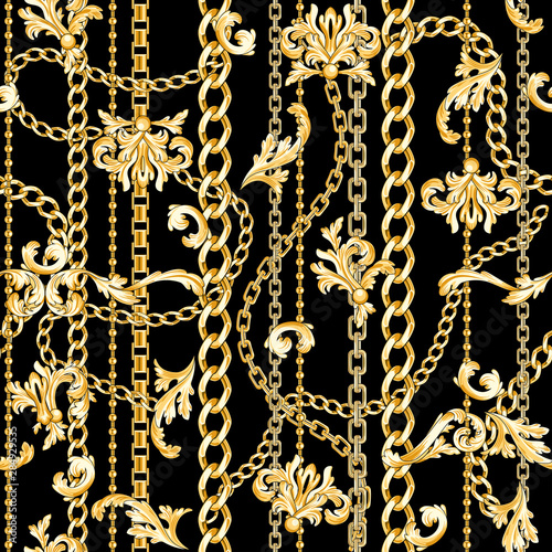Gold baroque elements