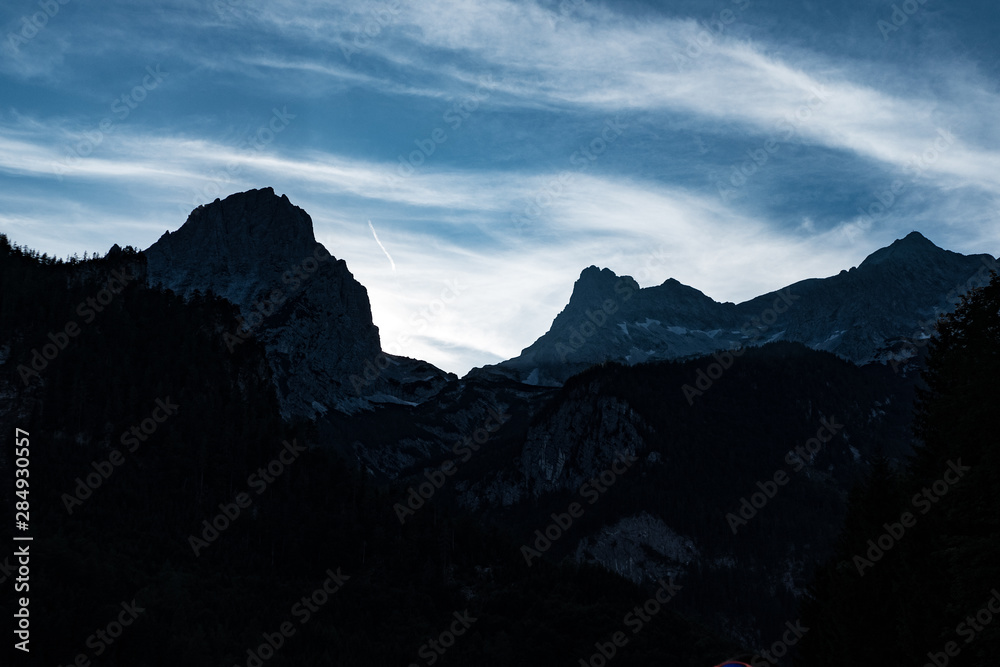 Fototapeta premium beautiful mountain landscape of totes gebirge mountains around hinterstoder