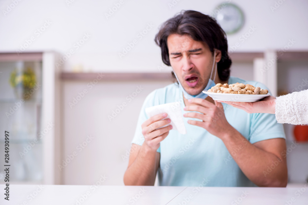 Young man suffering from allergy Young man suffering from allergy
