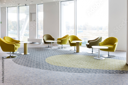 Poland,Warsaw,seating furniture at lounge of hotel photo