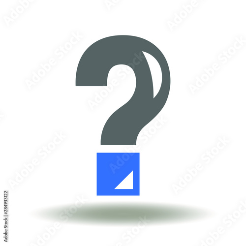 Question mark. Problem faq confusion help logo.