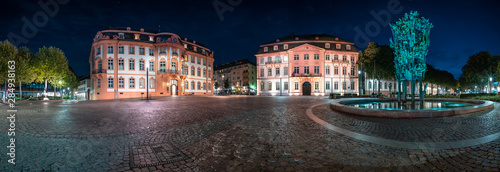 Nachtpanorama Schillerplatz Mainz photo