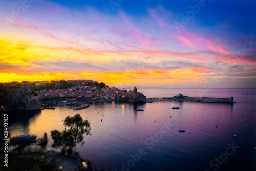 Ciel enflamé au dessus de Collioure