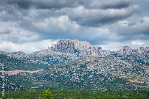 Tulove Grede (Tule beams), rocky limestone massif located in the Velebit Nature Park in Croatia, Europe.