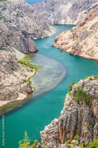 Canyon of Zrmanja river, close to Velebit mountain, Croatia.