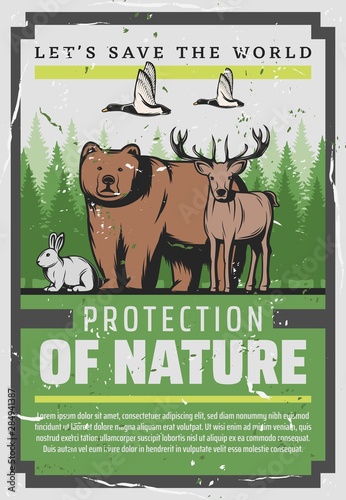 Let save world, nature and animals protection