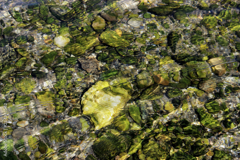 green moss on the rocks green moss on the rocks