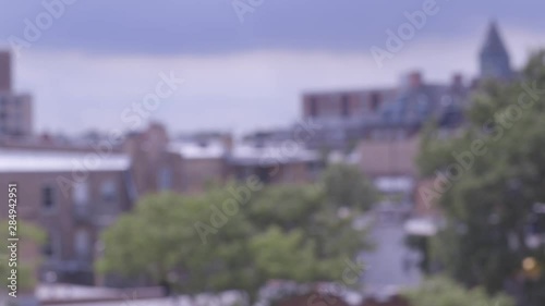 Blurred video of small town