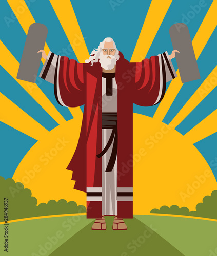 moses with the Ten Commandments tablets