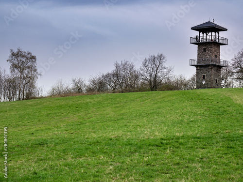 The lookout tower on the top of the hill