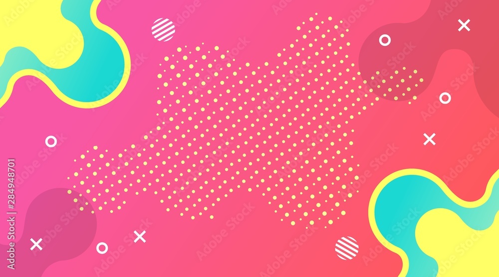 Dynamic Modern Fluid gradient background with shapes composition