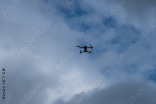 Fototapeta Naklejka Na Ścianę i Meble -  drone fly in the sky. Norway, pulpit rock. July 2019