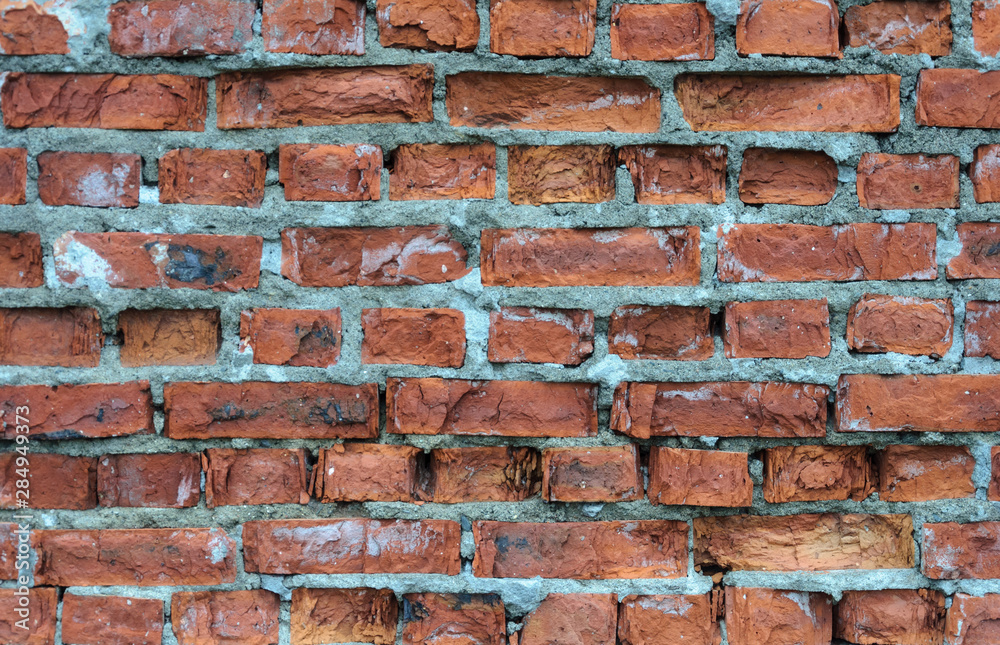 Old red brick wall background Old red brick wall background