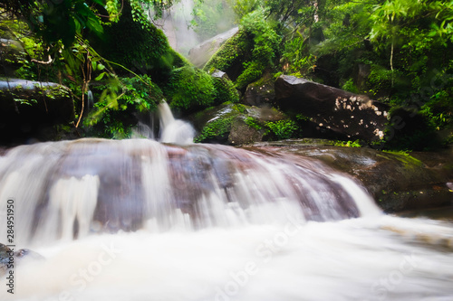 Natural View, Tat Wiman Thip Waterfall In Bueng Khong Long Subdistrict, Seka District, Bueng Kan Province, Thailand