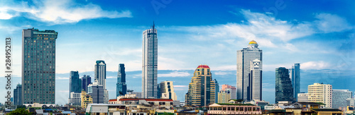 Panorama  Bangkok Cityscape Skyline   Business district with high building