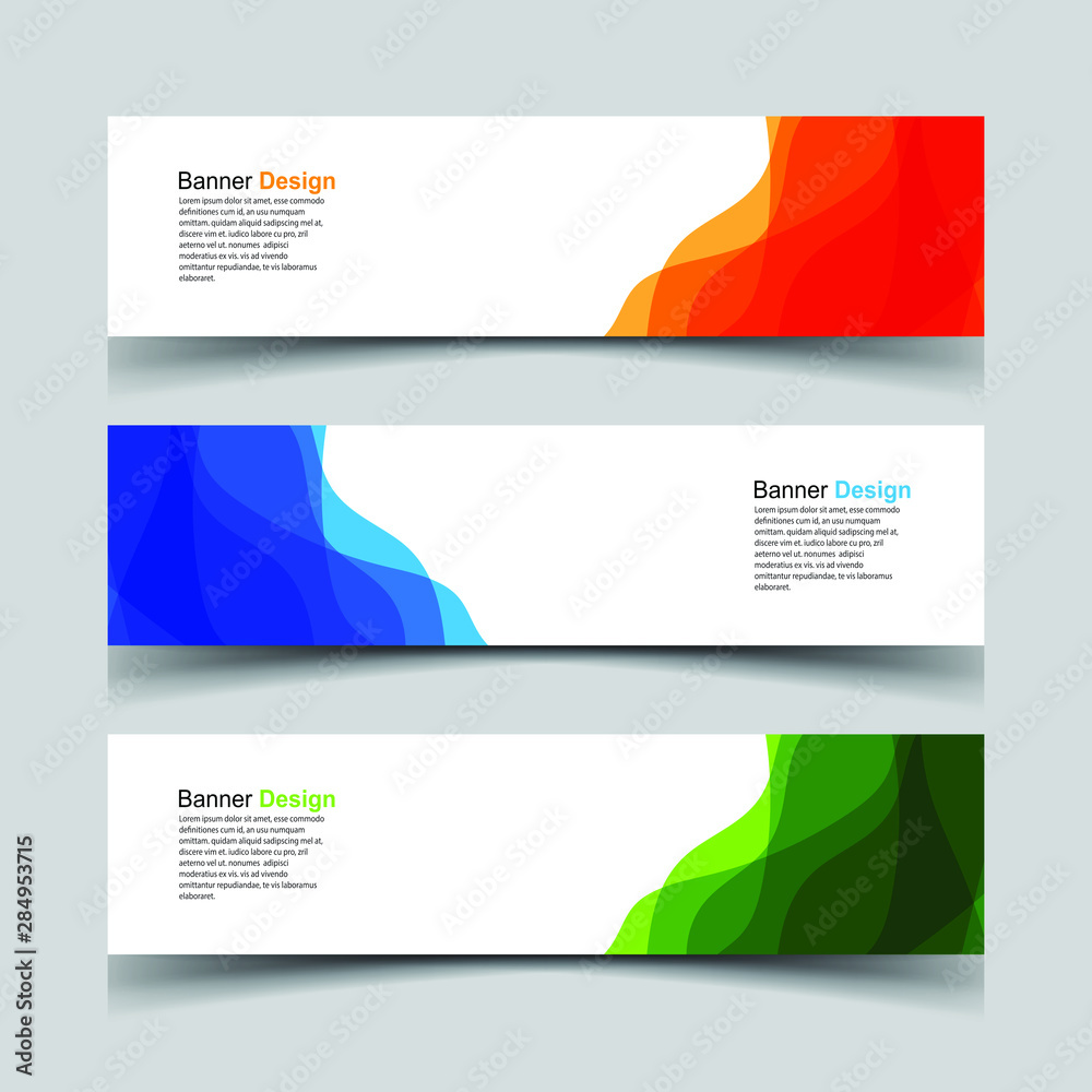 Naklejka premium Vector Abstract design banner web template