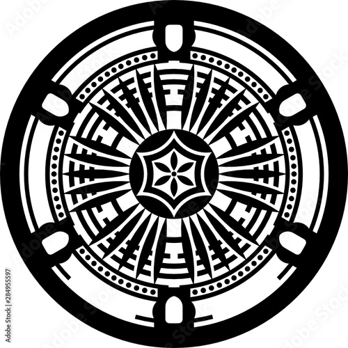 Manhole cover, Buzen Fukuoka, Japan