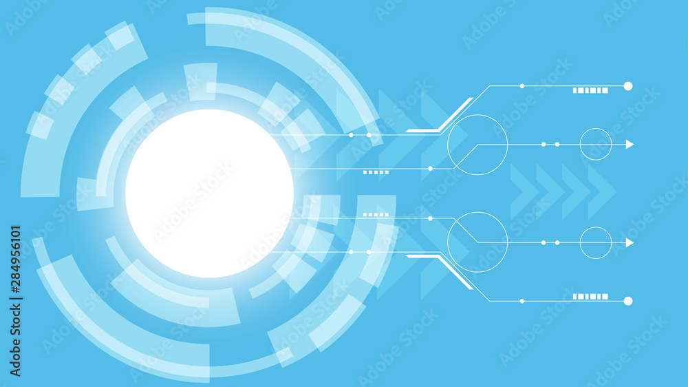 Naklejka premium Abstract Digital background.Business growth transformation to digital and Successful financial technology.